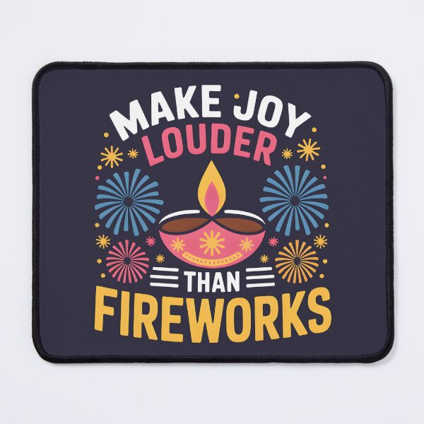 Item preview, Make Joy Louder Than Fireworks – Diya and Fireworks Design designed and sold by Jollys-ArtShop.
