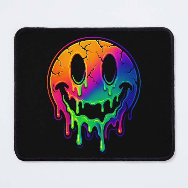 Item preview, Melting Horror Rave Smiley | Neon Drip Acid Face designed and sold by Neon Hollow.