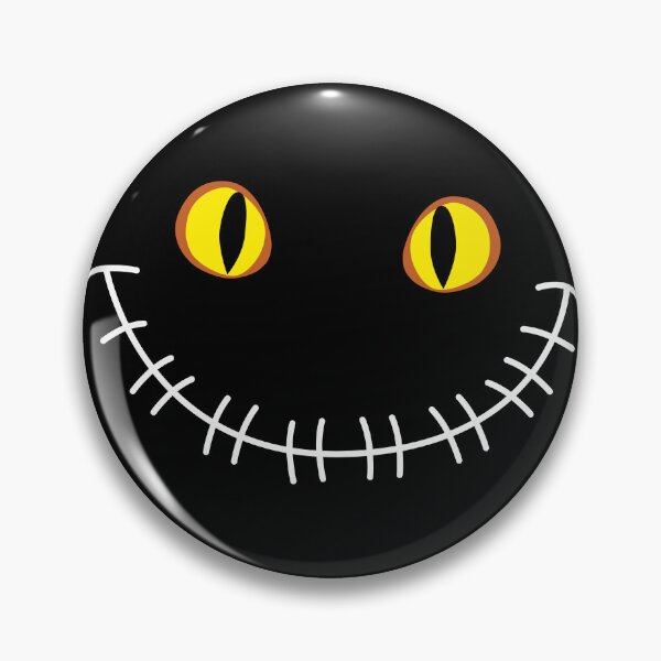 Item preview, Creepy Yellow Cat Eyes with Stitched Smile – Horror Art (Black Background) designed and sold by Vector Woofs.