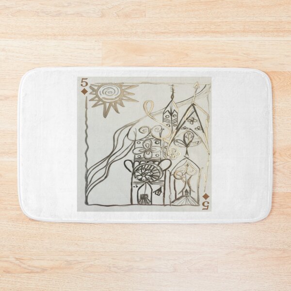 Item preview, Golden Cathedral – The Five of Diamonds designed and sold by Ateliê dos Naipes .