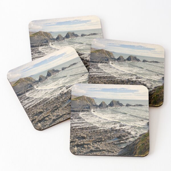 Item preview, Portrait of Hartland Quay designed and sold by hawkie.