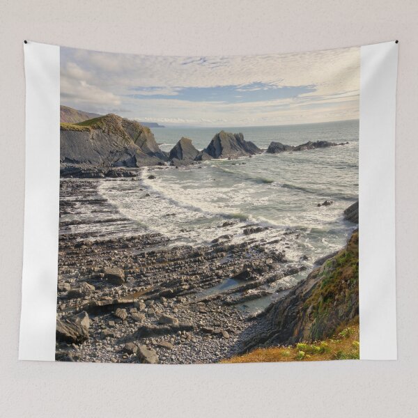 Item preview, Portrait of Hartland Quay designed and sold by hawkie.