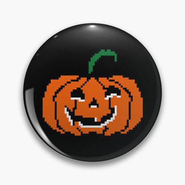 Item preview, 8-Bit Pumpkin Pixel Art – Retro Halloween Jack-o'-Lantern (Orange/Black/Green) designed and sold by Vector Woofs.