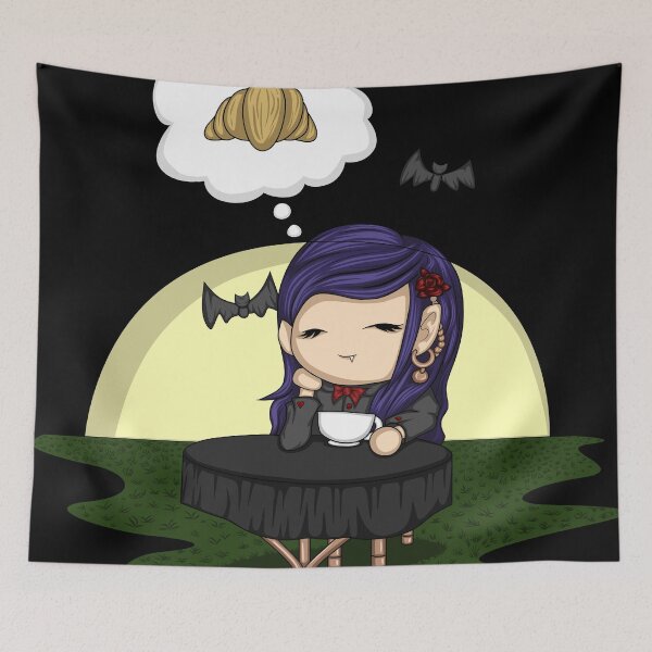 Item preview, Vampire Chibi Girl - Tea Time designed and sold by OwlDrawn.