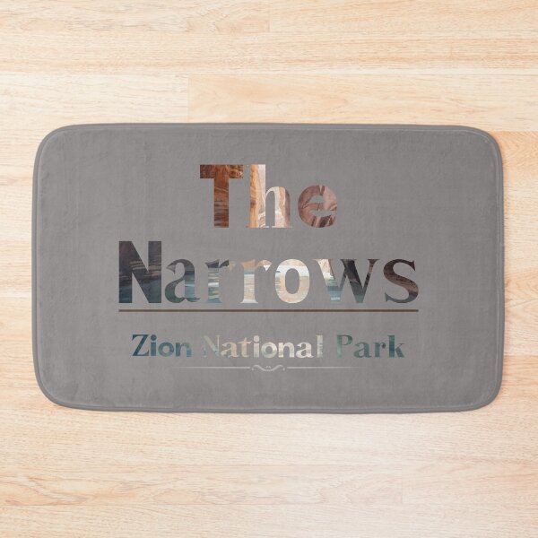 Item preview, Zion National Park The Narrows Adventure Typography Design designed and sold by phiawdesign9.