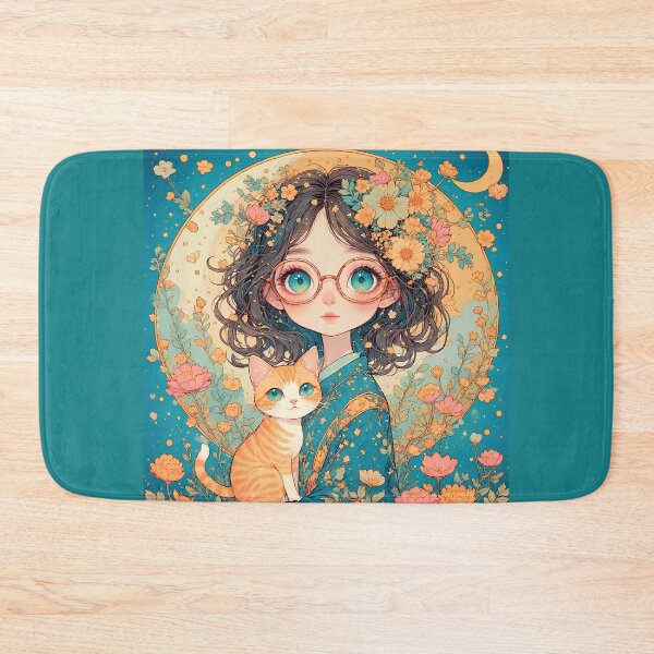 Item preview, Beautiful girl with a cat. designed and sold by Natalia-Vlad.