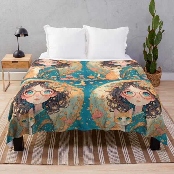 Item preview, Beautiful girl with a cat. designed and sold by Natalia-Vlad.