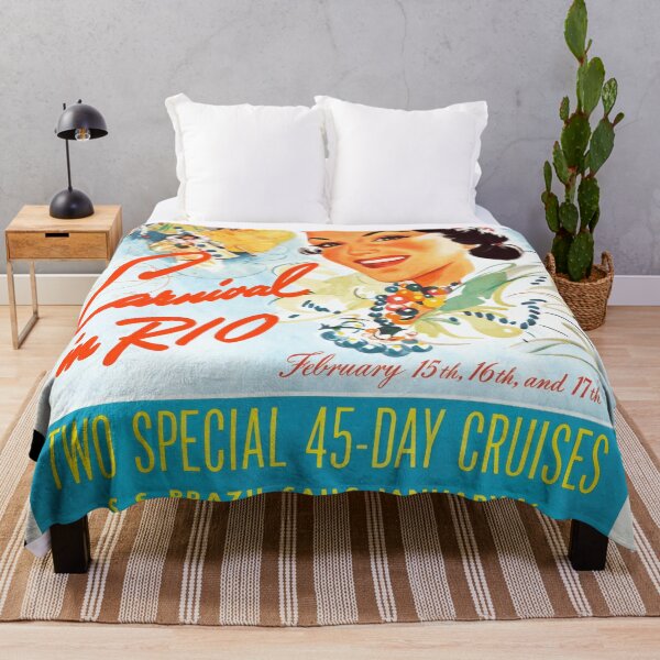 Item preview, Vintage Rio Carnival Travel Poster | Mid-Century Cruise Art | Vibrant Illustration of Brazilian Festival & Exotic Adventure designed and sold by artofuniverse.