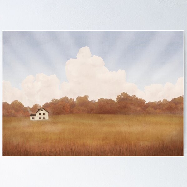 Item preview, Autumn Fields  - Landscape Painting  designed and sold by WanderfulWonder.