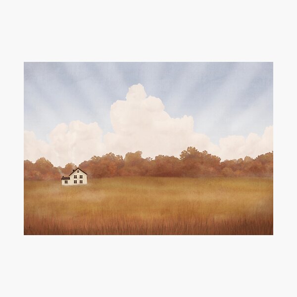 Item preview, Autumn Fields  - Landscape Painting  designed and sold by WanderfulWonder.