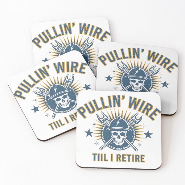 Item preview, Pullin’ Wire ’Til I Retire Electrician T-Shirt | Funny Sparky Workwear Gift, Funny Shirt, Valentine Shirt gift, Valentine Day Cut File designed and sold by GAIDREDA.