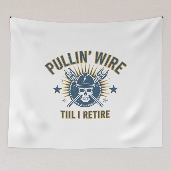 Item preview, Pullin’ Wire ’Til I Retire Electrician T-Shirt | Funny Sparky Workwear Gift, Funny Shirt, Valentine Shirt gift, Valentine Day Cut File designed and sold by GAIDREDA.