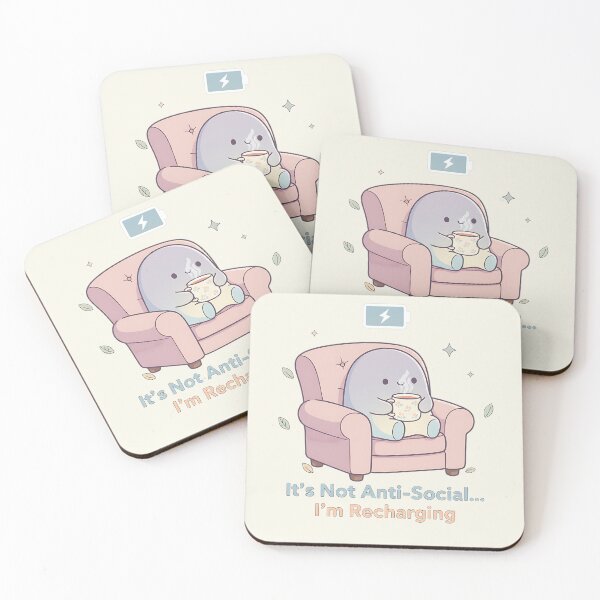Item preview, It’s Not Anti-Social I’m Recharging designed and sold by Joyful-Park.