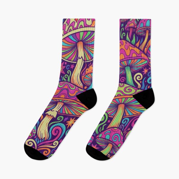 Item preview, Psychedelic Mushrooms Seamless Pattern - Vibrant 1960s Trippy Groovy Art designed and sold by EchoArtZone.