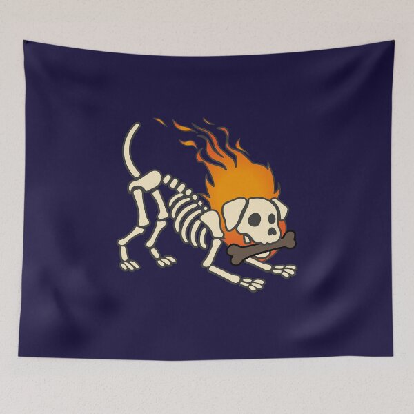 Item preview, Hellhound Puppy Playful Pose with Fire designed and sold by Vector Woofs.