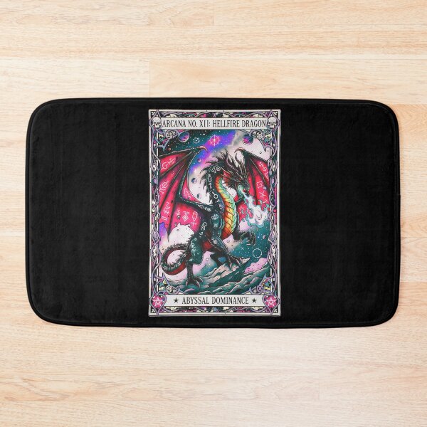 Item preview, Hellfire Dragon Tarot Card: Abyssal Dominance Arcana Xll designed and sold by CoffinsArt.