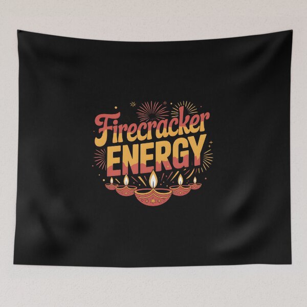 Item preview, Firecracker Energy – Diwali Diyas and Fireworks Design designed and sold by Jollys-ArtShop.