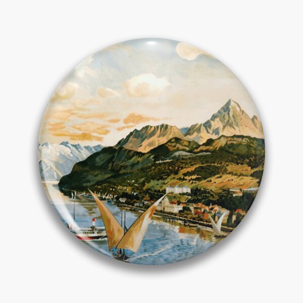 Item preview, Vintage Travel Poster | Evian & Lake Geneva | Chemins de Fer de Paris Lyon Mediterranee | Early 20th Century Art designed and sold by artofuniverse.