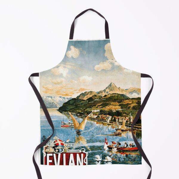 Item preview, Vintage Travel Poster | Evian & Lake Geneva | Chemins de Fer de Paris Lyon Mediterranee | Early 20th Century Art designed and sold by artofuniverse.