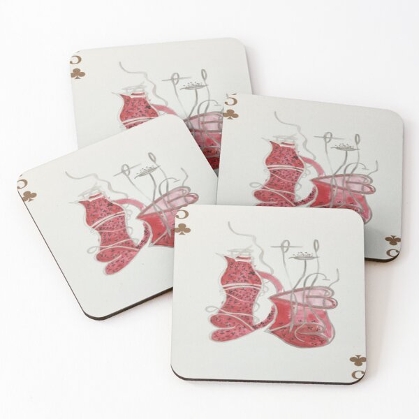 Item preview, Crimson Harmony – The Five of Clubs designed and sold by Ateliê dos Naipes .
