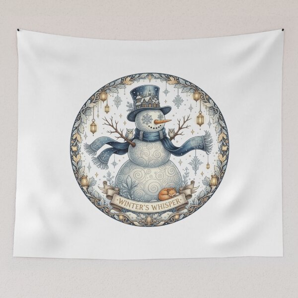 Item preview, Winter’s Whisper: Enchanted Snowman & Woodland Charm designed and sold by Cloud-Riders.