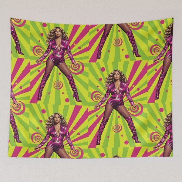Item preview, Beyoncé-inspired pop art feminine artistic wallpaper designed and sold by Planet Utoppia.