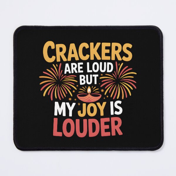 Item preview, Crackers Are Loud, But My Joy Is Louder – Diwali Diya & Fireworks Design designed and sold by Jollys-ArtShop.