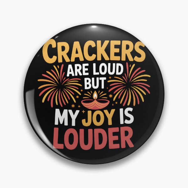 Item preview, Crackers Are Loud, But My Joy Is Louder – Diwali Diya & Fireworks Design designed and sold by Jollys-ArtShop.