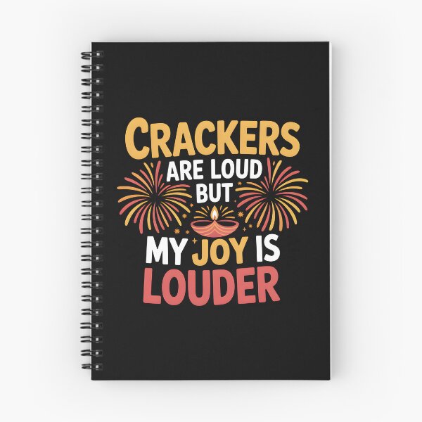 Item preview, Crackers Are Loud, But My Joy Is Louder – Diwali Diya & Fireworks Design designed and sold by Jollys-ArtShop.