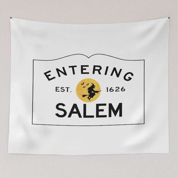 Item preview, Entering Salem Road Sign - Salem, Massachusetts - Witch In The Moon designed and sold by SouthShorePics.