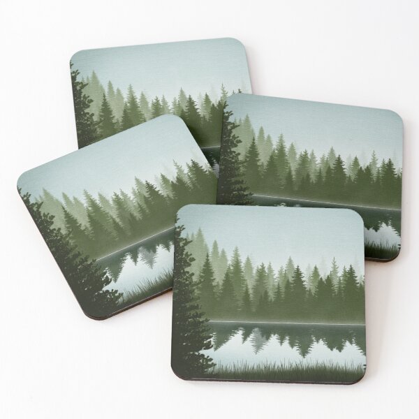 Item preview, The Sound of Stillness - Pine Tree Landscape designed and sold by WanderfulWonder.
