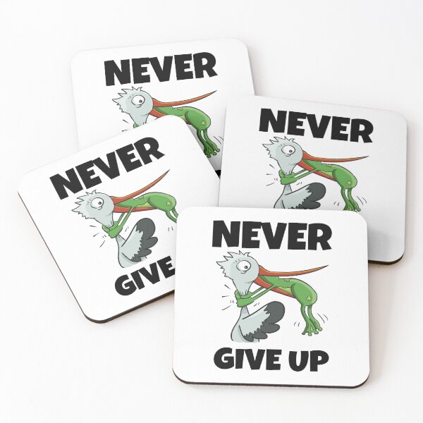 Item preview, Never Give Up Frog Choking Stork Funny Motivation Design designed and sold by CreativeCrest.