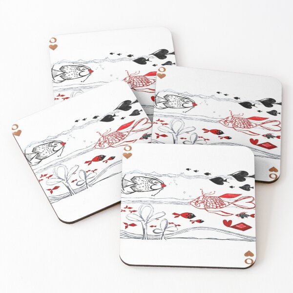 Item preview, Underwater Love – Six of Hearts and Nine of Spades Fusion designed and sold by Ateliê dos Naipes .