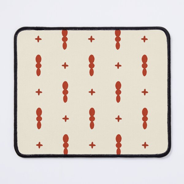 Item preview, Textured Red Tribal Shapes on an Ivory Background designed and sold by LilyB-Designs.
