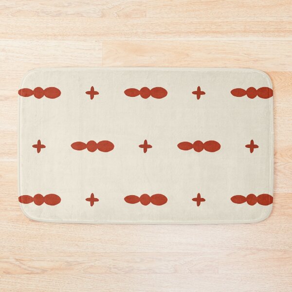 Item preview, Textured Red Tribal Shapes on an Ivory Background designed and sold by LilyB-Designs.