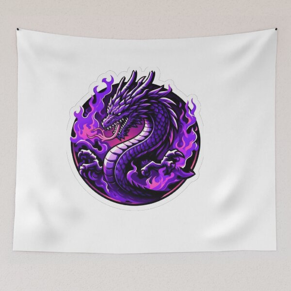 Item preview, blue flame dragon mystic fire serpent design  designed and sold by TeeMoods.
