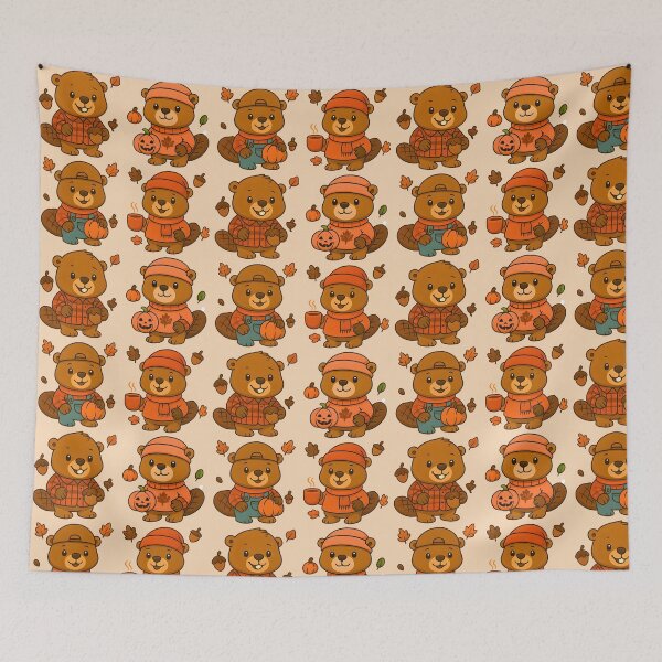 Item preview, G+Fall Hot Coco - Christmas Beaver - Canadian Winters designed and sold by aylastyle.