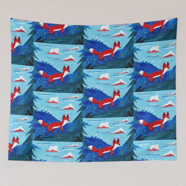 Item preview, Forest fox under winter hymn designed and sold by La Seconde Vie de Suzie.