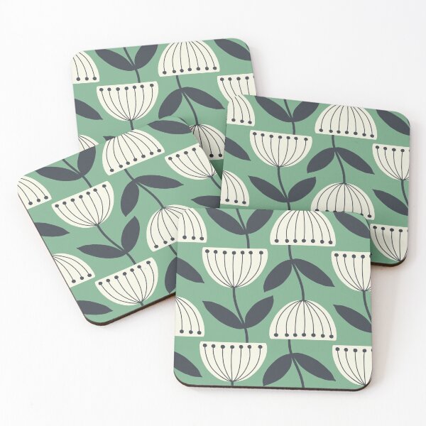 Item preview, upside down Scandi floral - green designed and sold by Johanna Kindvall.