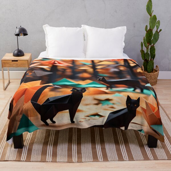 Item preview, Origami Art - Enchanting Shadows: The Black Cat Trio designed and sold by ArtfulFolds.