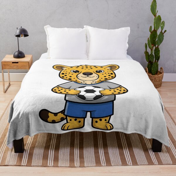 Item preview, Cute Cheetah Soccer Player Cartoon designed and sold by k3rstman1.