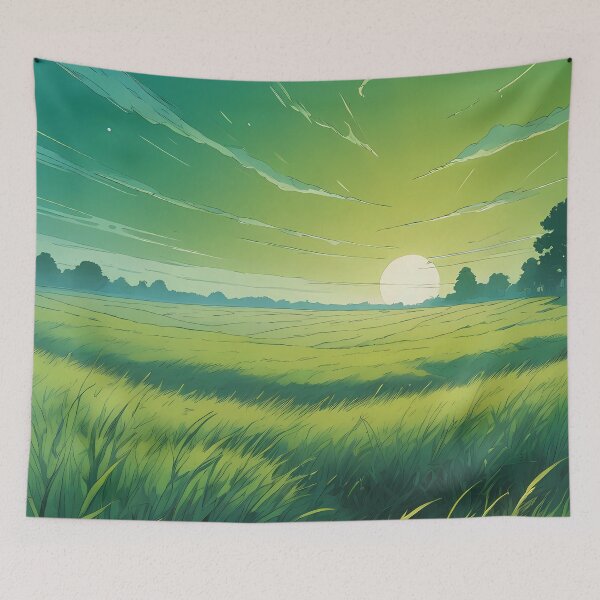 Item preview, Luminous Grass and Hazy Skies designed and sold by HorizonHues.