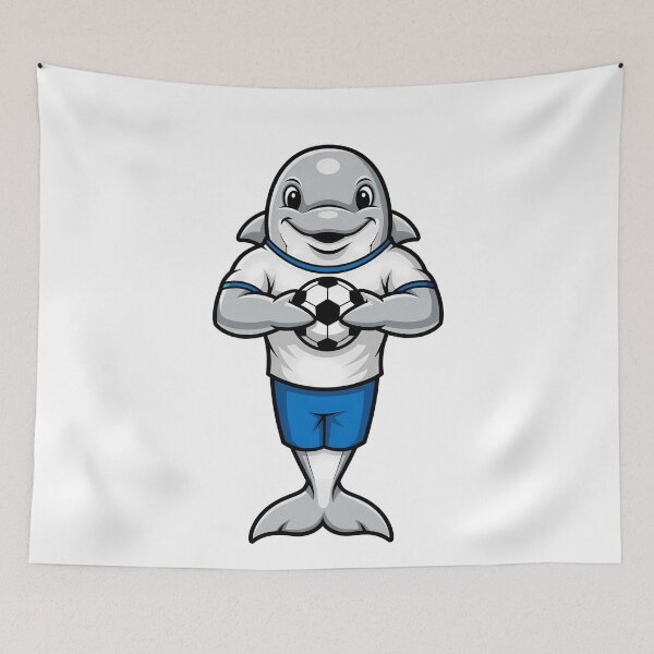 Item preview, Soccer Dolphin Mascot Sports Fan designed and sold by k3rstman1.