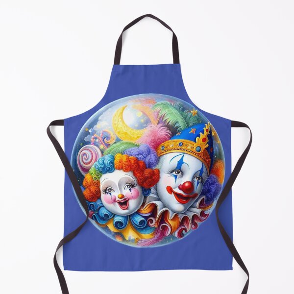 Item preview, Celestial Clowns – Surreal Portrait of Joy and Masquerade designed and sold by daweave77.