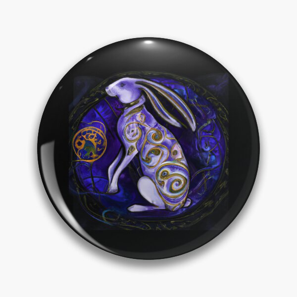 Item preview, Celtic Moon Hare Art – Mystical Pagan Lunar Animal Design designed and sold by Vividality.