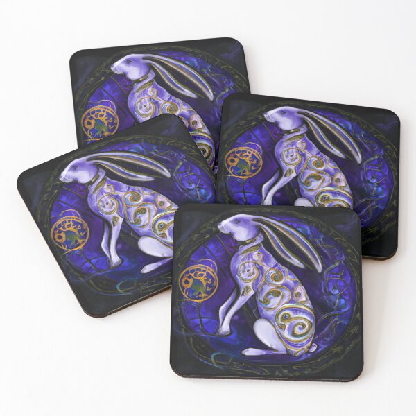 Item preview, Celtic Moon Hare Art – Mystical Pagan Lunar Animal Design designed and sold by Vividality.