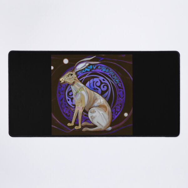 Item preview, Celtic Moon Hare Art – Mystical Pagan Lunar Animal Design designed and sold by Vividality.