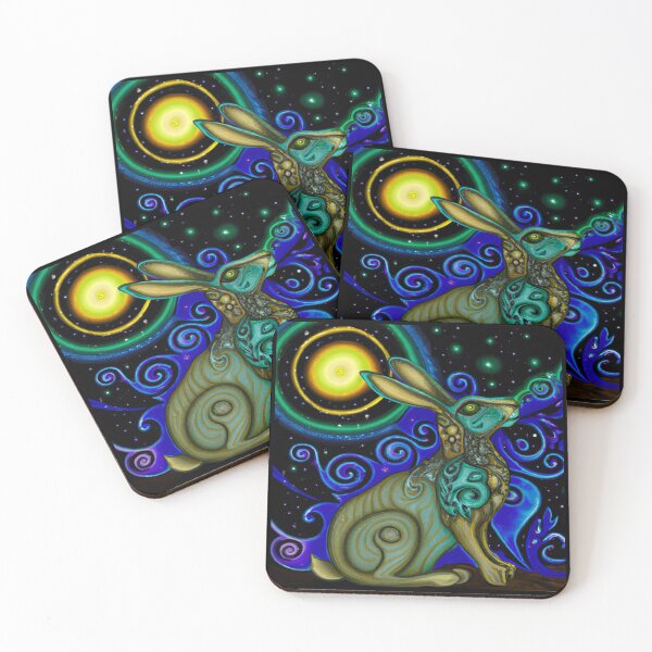 Item preview, Celtic Moon Hare Art – Mystical Pagan Lunar Animal Design designed and sold by Vividality.