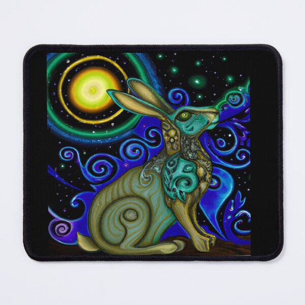 Item preview, Celtic Moon Hare Art – Mystical Pagan Lunar Animal Design designed and sold by Vividality.