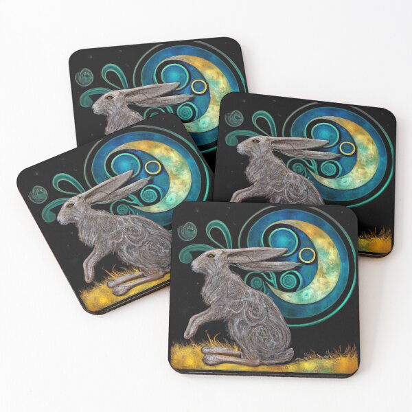 Item preview, Celtic Moon Hare Art – Mystical Pagan Lunar Animal Design designed and sold by Vividality.
